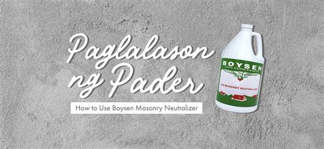 Paglalason ng Pader: Here’s How to Use Boysen Masonry .